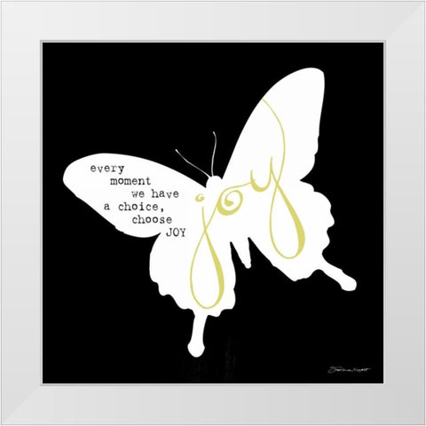 Joy White Modern Wood Framed Art Print by Marrott, Stephanie
