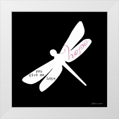 Hope White Modern Wood Framed Art Print by Marrott, Stephanie