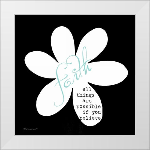 Faith White Modern Wood Framed Art Print by Marrott, Stephanie