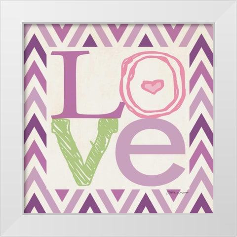 Playroom Love II White Modern Wood Framed Art Print by Marrott, Stephanie