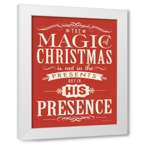 Presence White Modern Wood Framed Art Print by Marrott, Stephanie