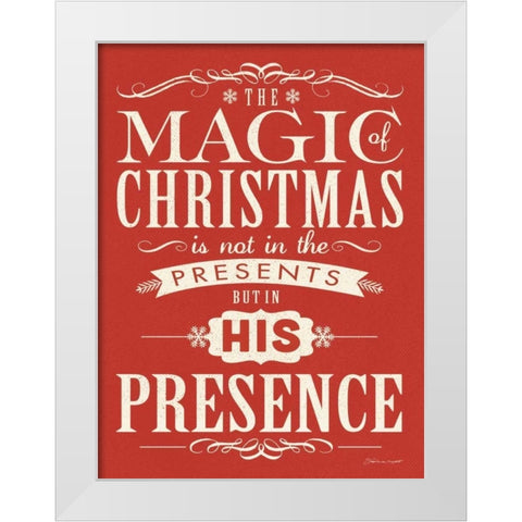 Presence White Modern Wood Framed Art Print by Marrott, Stephanie