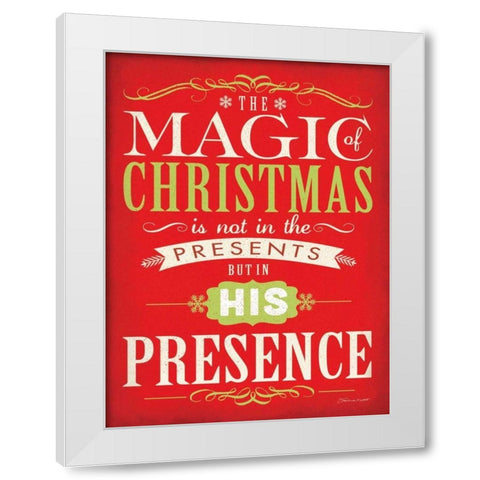 Presence II White Modern Wood Framed Art Print by Marrott, Stephanie