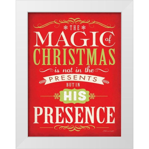 Presence II White Modern Wood Framed Art Print by Marrott, Stephanie