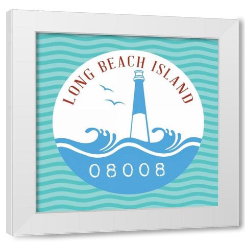 Long Beach Island II White Modern Wood Framed Art Print by Marrott, Stephanie