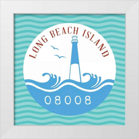 Long Beach Island II White Modern Wood Framed Art Print by Marrott, Stephanie