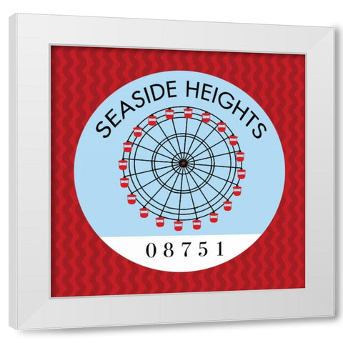 Seaside Heights I White Modern Wood Framed Art Print by Marrott, Stephanie
