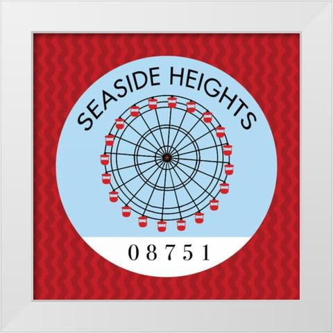 Seaside Heights I White Modern Wood Framed Art Print by Marrott, Stephanie