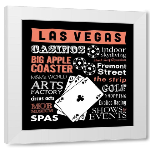 Vegas White Modern Wood Framed Art Print by Marrott, Stephanie