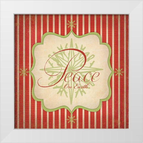 Peace White Modern Wood Framed Art Print by Marrott, Stephanie
