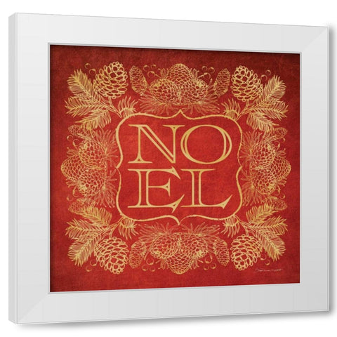 Noel White Modern Wood Framed Art Print by Marrott, Stephanie