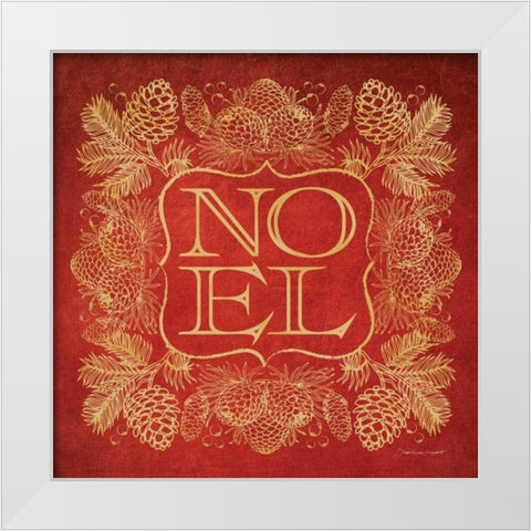 Noel White Modern Wood Framed Art Print by Marrott, Stephanie