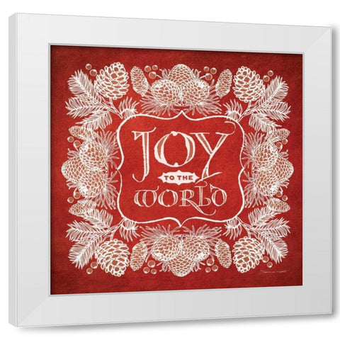 Christmas Red White Modern Wood Framed Art Print by Marrott, Stephanie