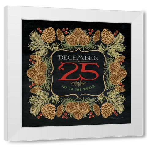 Dec. 25 Pine Frame White Modern Wood Framed Art Print by Marrott, Stephanie