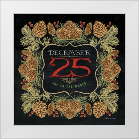 Dec. 25 Pine Frame White Modern Wood Framed Art Print by Marrott, Stephanie
