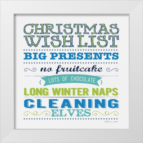 Wish List B White Modern Wood Framed Art Print by Marrott, Stephanie