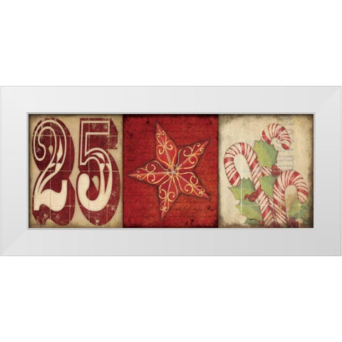 Holiday 3 Patch II White Modern Wood Framed Art Print by Marrott, Stephanie