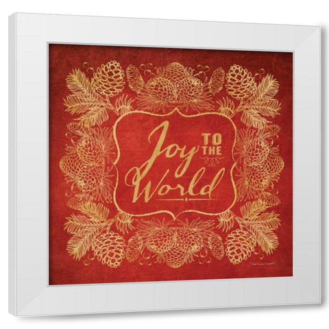 Joy to the World White Modern Wood Framed Art Print by Marrott, Stephanie