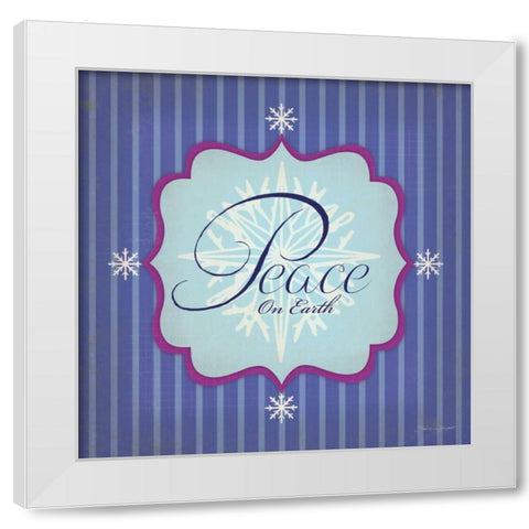 Peace White Modern Wood Framed Art Print by Marrott, Stephanie