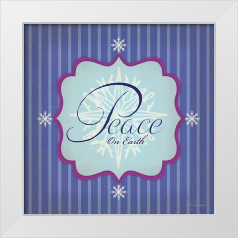 Peace White Modern Wood Framed Art Print by Marrott, Stephanie