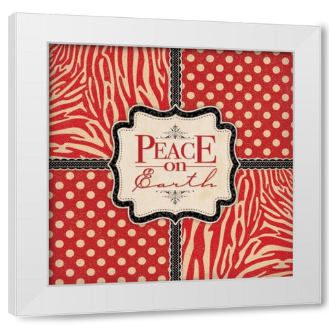 Peace on Earth White Modern Wood Framed Art Print by Marrott, Stephanie