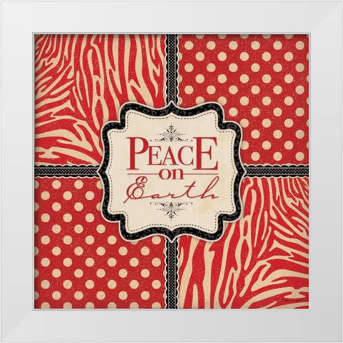 Peace on Earth White Modern Wood Framed Art Print by Marrott, Stephanie