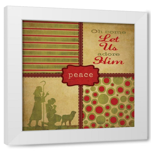 Adore Him White Modern Wood Framed Art Print by Marrott, Stephanie