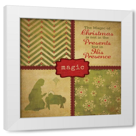 His Presence White Modern Wood Framed Art Print by Marrott, Stephanie
