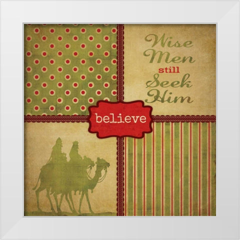 Wisemen Still Seek White Modern Wood Framed Art Print by Marrott, Stephanie