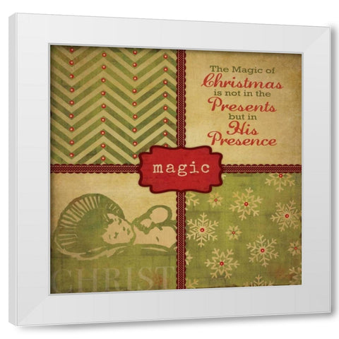 The Magic - Green White Modern Wood Framed Art Print by Marrott, Stephanie