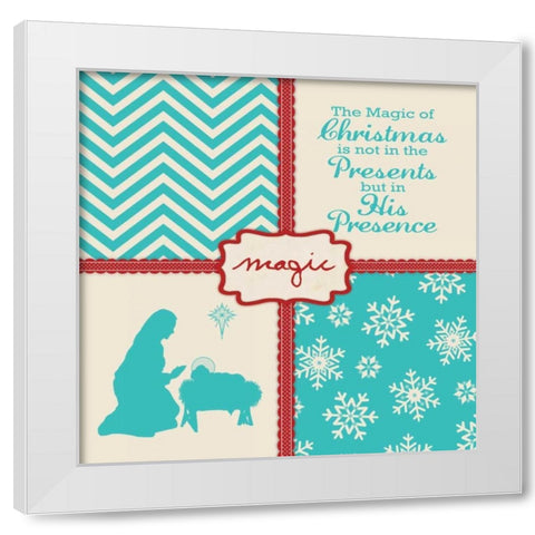 His Presence White Modern Wood Framed Art Print by Marrott, Stephanie