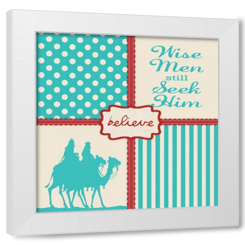 Wisemen Still Seek White Modern Wood Framed Art Print by Marrott, Stephanie