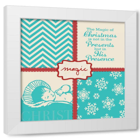 The Magic White Modern Wood Framed Art Print by Marrott, Stephanie
