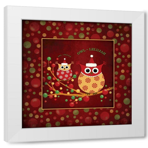 Owl-lelujah White Modern Wood Framed Art Print by Marrott, Stephanie
