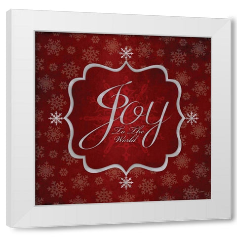 Joy - Red and Silver White Modern Wood Framed Art Print by Marrott, Stephanie