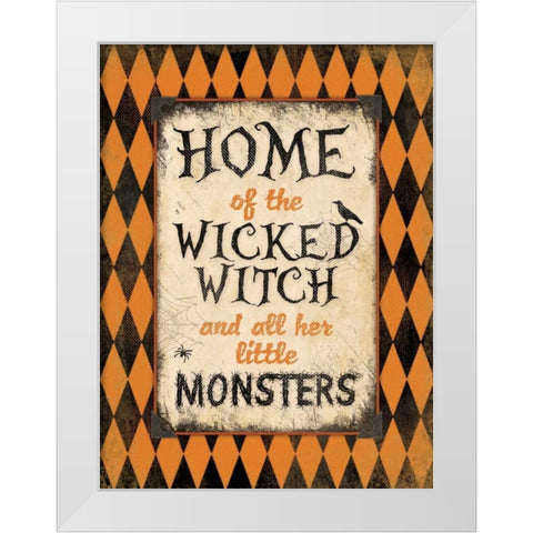 Home of the Wicke Witch White Modern Wood Framed Art Print by Marrott, Stephanie