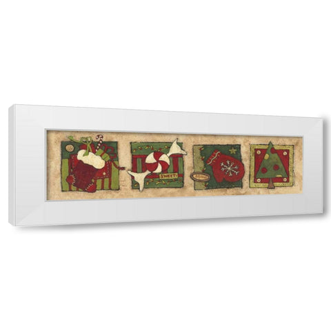 Holiday White Modern Wood Framed Art Print by Marrott, Stephanie