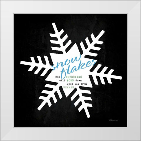 Pour Down White Modern Wood Framed Art Print by Marrott, Stephanie