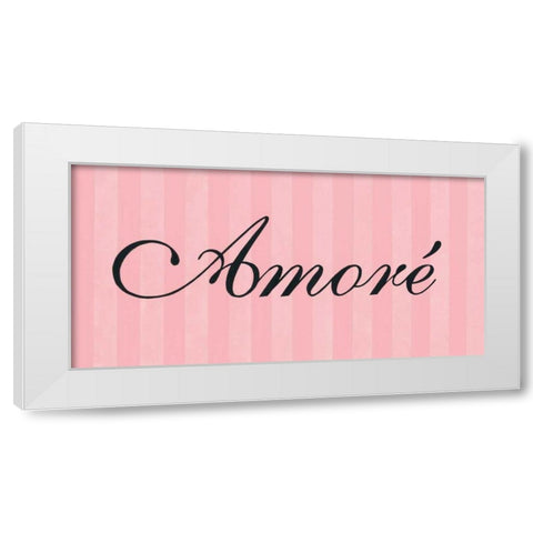 Amore White Modern Wood Framed Art Print by Marrott, Stephanie
