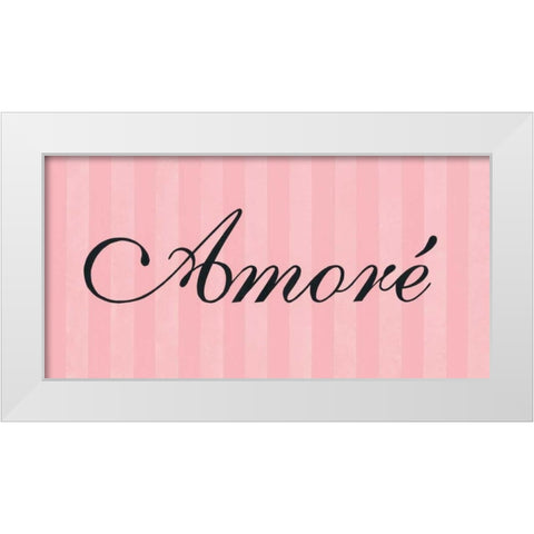Amore White Modern Wood Framed Art Print by Marrott, Stephanie