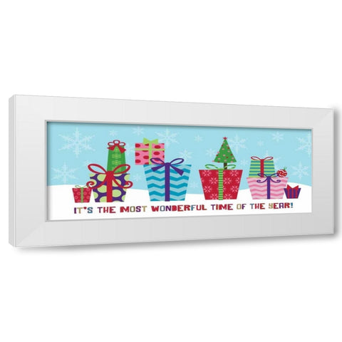 Presents Group White Modern Wood Framed Art Print by Marrott, Stephanie