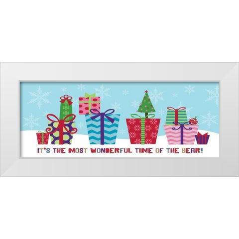 Presents Group White Modern Wood Framed Art Print by Marrott, Stephanie
