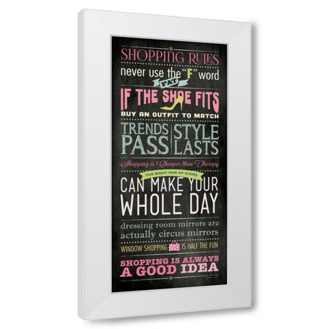 Shopping White Modern Wood Framed Art Print by Marrott, Stephanie