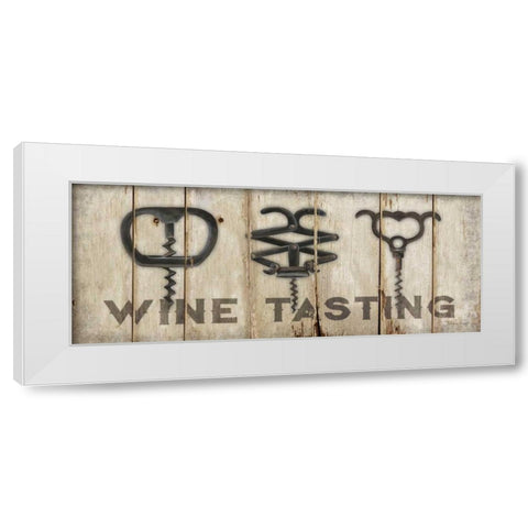 Wine Tasting White Modern Wood Framed Art Print by Marrott, Stephanie