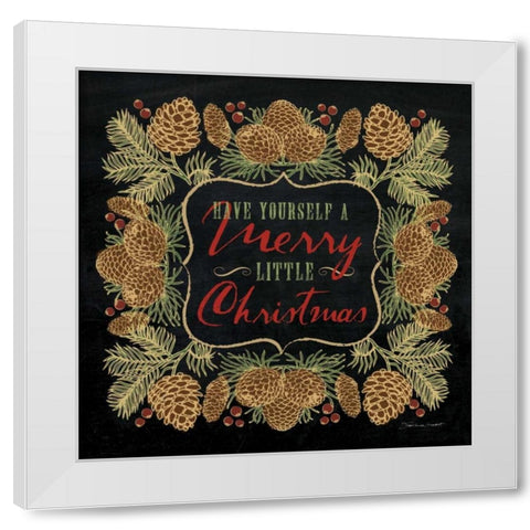 Merry Little White Modern Wood Framed Art Print by Marrott, Stephanie