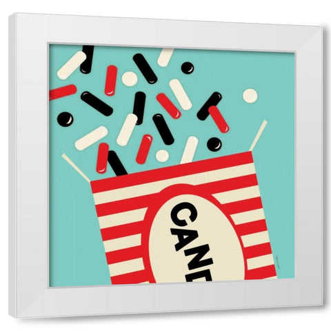 Candy White Modern Wood Framed Art Print by Marrott, Stephanie