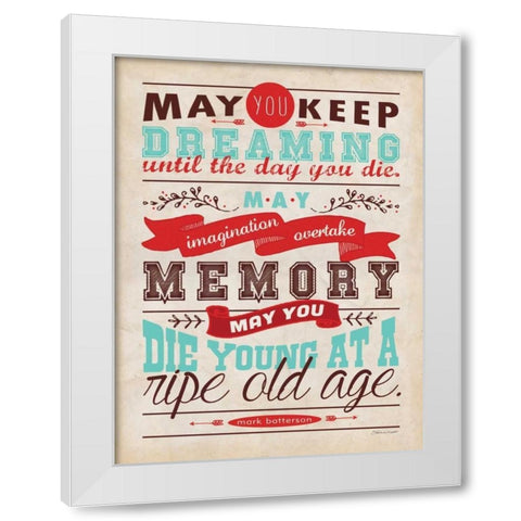Keep Dreaming White Modern Wood Framed Art Print by Marrott, Stephanie