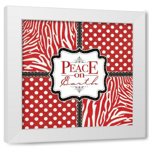 Peace - Animal White White Modern Wood Framed Art Print by Marrott, Stephanie