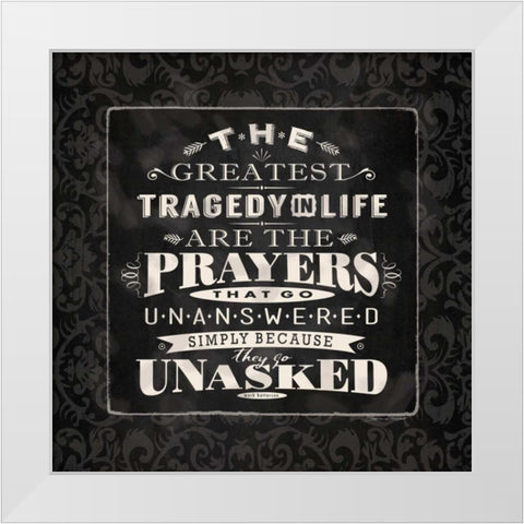 The Greatest BandW White Modern Wood Framed Art Print by Marrott, Stephanie