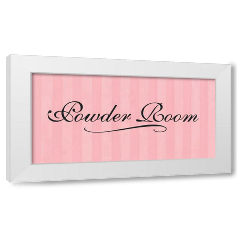 Powder Room White Modern Wood Framed Art Print by Marrott, Stephanie